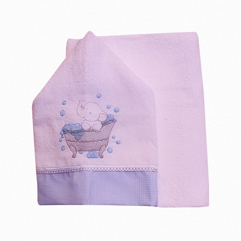 Toalha de bebê com capuz - Masculino - Cor Branca