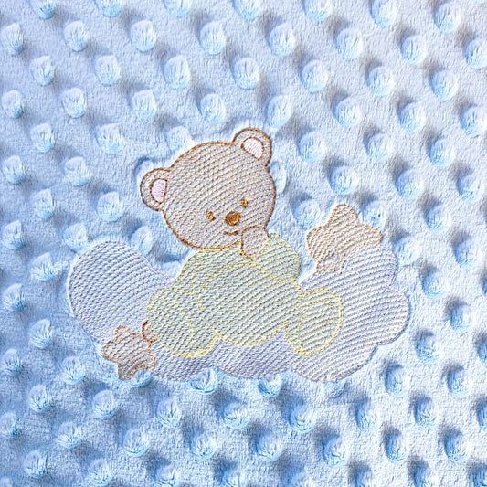 Manta Bubble Classic - Azul Bebê