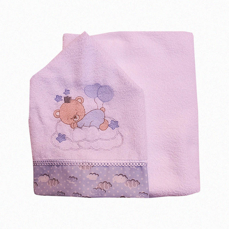 Toalha de bebê com capuz - Masculino - Cor Branca