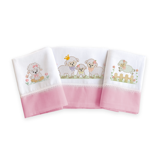 Kit 3 Fraldas Multi-Função - Feminino - Rosê