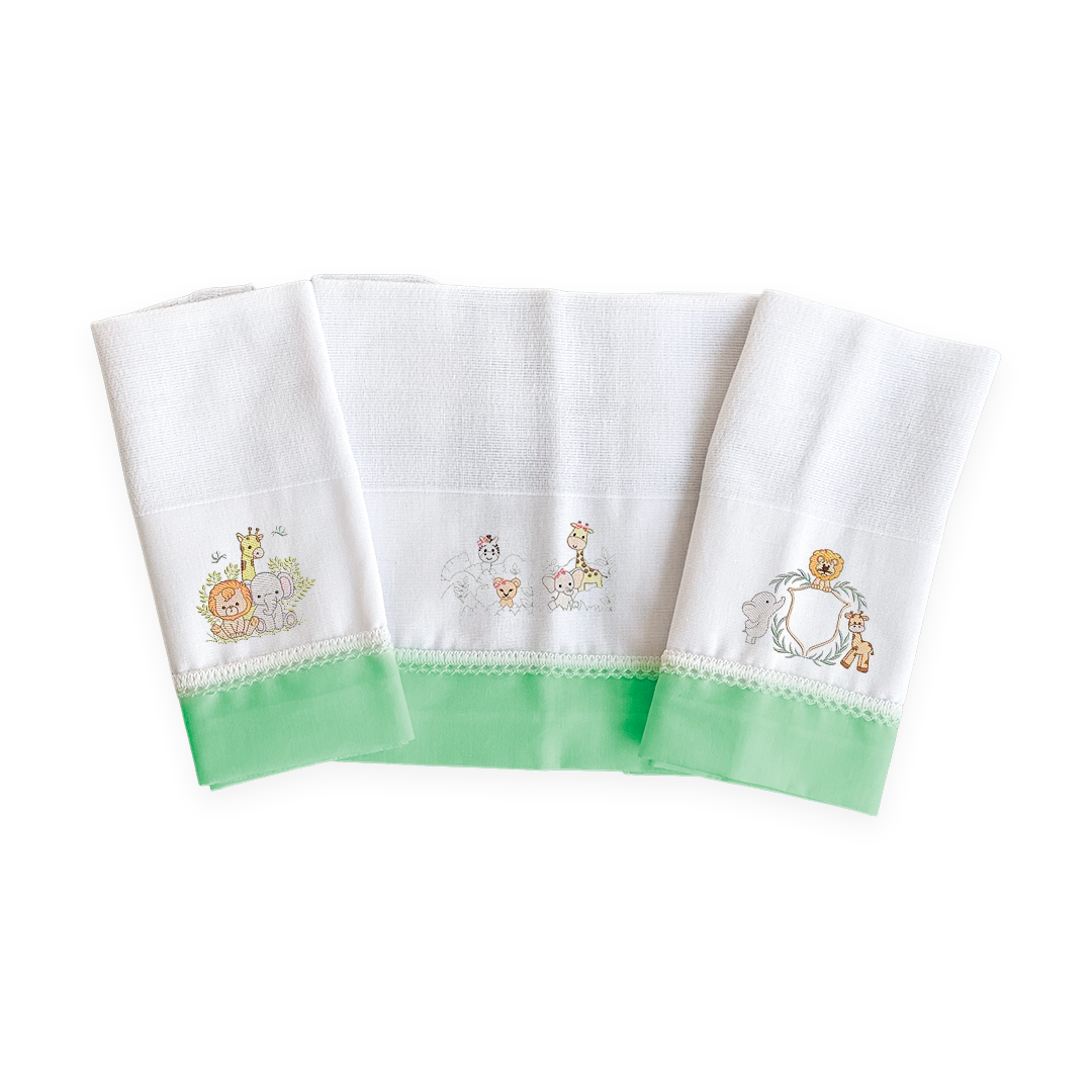 Kit 3 Fraldas Multi-Função - Masculino - Verde Menta