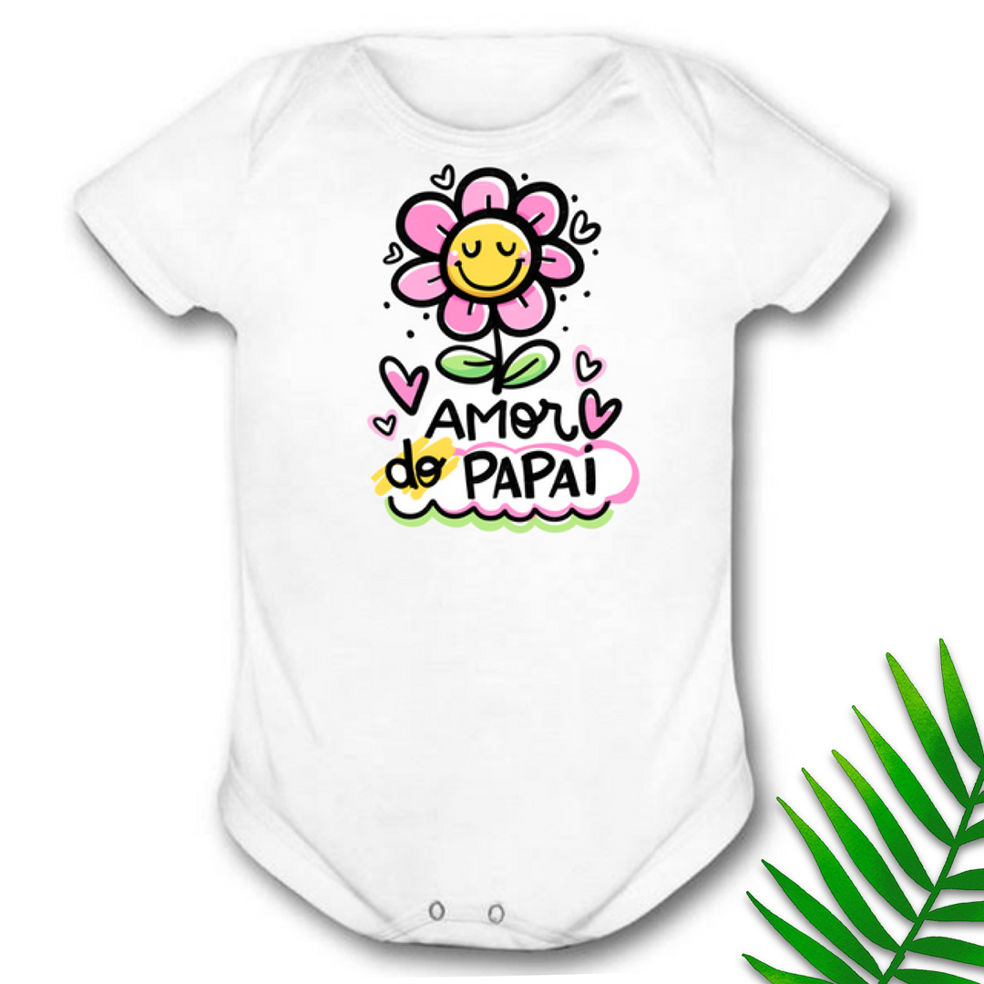 Body Temático - Amor do papai - Flor