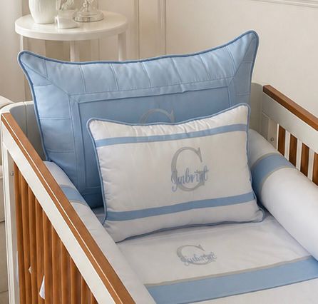 Kit de Berço - Encanto Real-Branco/Azul bebe-50%400fios