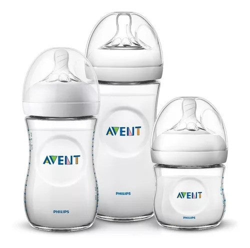 Kit 3 Mamadeiras Avent Pétala Anticólica Bicos 0m+, 1m+, 6m+