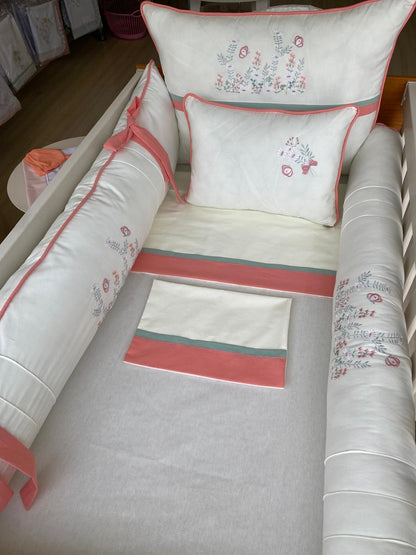 Kit de Berço - Essence - 9 Peças -feminino-jardim-creme baunilha