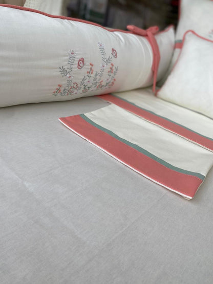 Kit de Berço - Essence - 9 Peças -feminino-jardim-creme baunilha