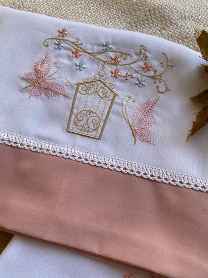 Kit 3 Fraldas Multi-Função- Feminino -Rose- Gaiola