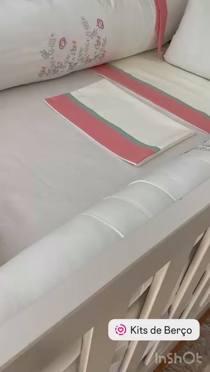 Kit de Berço - Essence - 9 Peças -feminino-jardim-creme baunilha