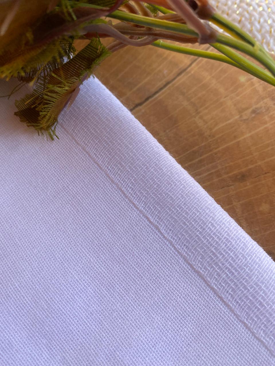 Toalha Fralda 100% Algodão -Menino-Branca-Nossa Senhora Aparecida